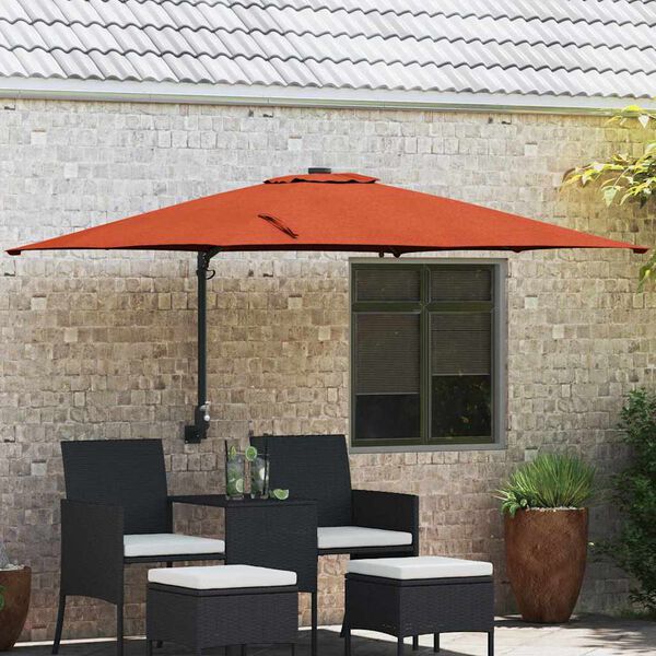 vidaXL Garten-Sonnenschirm Terrakotta 248,5 x 247,5 x 160 cm