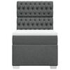 vidaXL Boxspringbett mit Matratze Dunkelgrau 90x200 cm Stoff