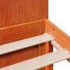 vidaXL Massivholzbett mit Regal ohne Matratze Wachsbraun 150x200 cm