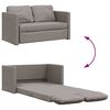 vidaXL Bodensofa mit Schlaffunktion Taupe 112x174x55 cm Stoff