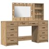 vidaXL Schminktisch 3 pcs Artisan-Eiche 78,5 x 41 x 135 cm