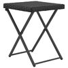 vidaXL 5-tlg. Garten-Essgruppe Klappbar Poly Rattan Schwarz