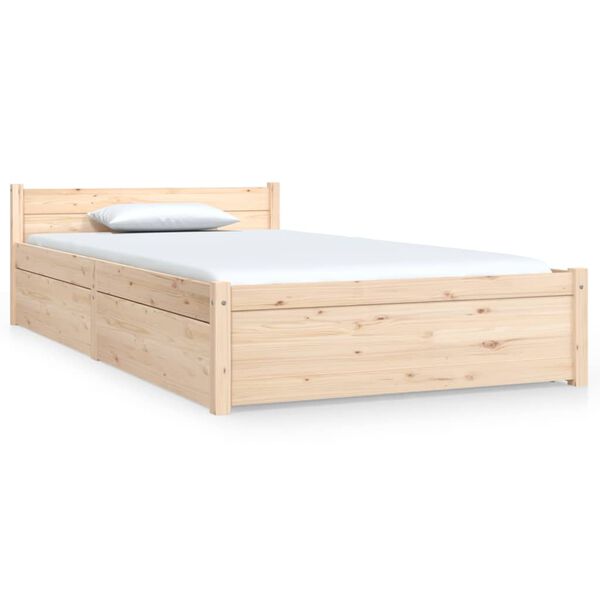 vidaXL Bett mit Schubladen 90x190 cm