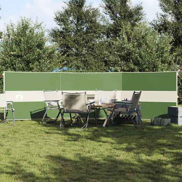 vidaXL Camping-Windschutz Grün 490x123 cm Wasserdicht