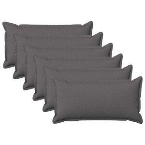 vidaXL Kissenbezug 6 pcs HOUTEN Hellgrau 40 x 80 cm Kunstleinen