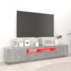 vidaXL TV-Schrank mit LED-Leuchten Betongrau 200x35x40 cm