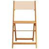 vidaXL Gartenstühle 4 Stk. Klappbar Beige Stoff und Massivholz