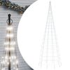 vidaXL LED-Weihnachtsbaum f&uuml;r Fahnenmast 550 LEDs Kaltwei&szlig; 300 cm