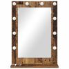 vidaXL Kosmetikspiegel Altholz 70 x 50 x 18 cm Holzwerkstoff und Glas
