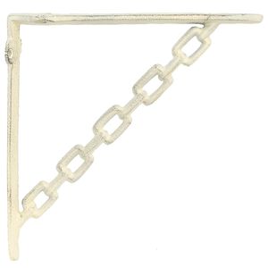 vidaXL Wandregalhalterungen 12 stk. Antik Wei&szlig; 14,5 x 14,5 x 3 cm