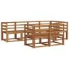vidaXL Outdoor-Sofagarnitur mit Kissen 7 pcs Natur und Anthrazit