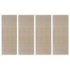 vidaXL Bambusteppiche 4 Stk. Rechteckig Natur 120x180 cm