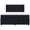 vidaXL Boxspringbett mit Matratze Schwarz 180x200 cm Samt