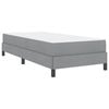 vidaXL Boxspringbett mit Matratze Hellgrau 80 x 200 cm Stoff