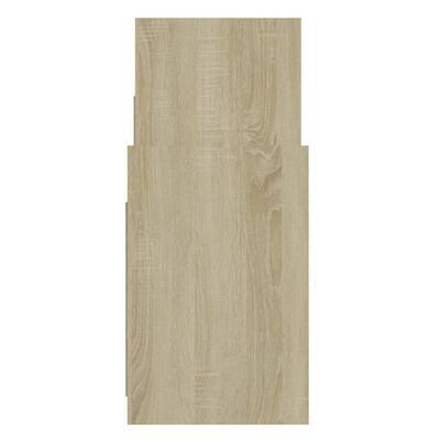 vidaXL Regalschrank Sonoma-Eiche Weiß 60x26x60 cm Holzwerkstoff