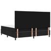 vidaXL Boxspringbett mit Matratze mit LED Schwarz 200 x 200 cm Stoff