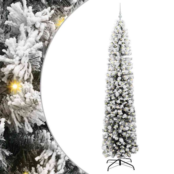 vidaXL K&uuml;nstlicher Weihnachtsbaum mit 300 LEDs mit St&auml;nder Gr&uuml;n 240 cm