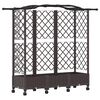 vidaXL Hochbeet mit Rankgitter und Dach Braun 163 x 40 x 129 cm PP