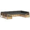 vidaXL Outdoor-Sofagarnitur 9 pcs Wei&szlig; und Anthrazit