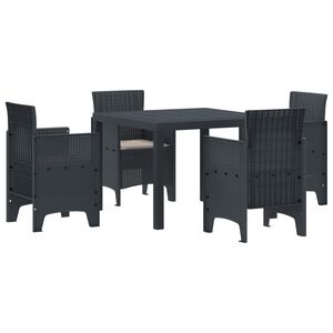 vidaXL Garten Essgruppe 5 stk. Anthrazit Polypropylen