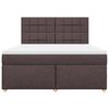 vidaXL Boxspringbett mit Matratze Dunkelbraun 180x200 cm Stoff