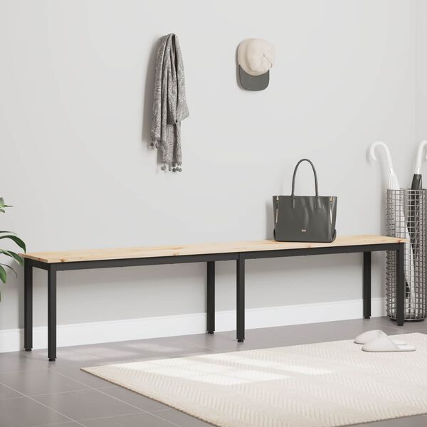 vidaXL Bank Natur 200 x 35 x 45 cm Massives Kiefernholz