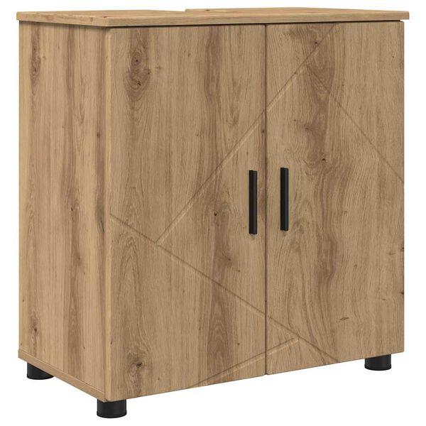 vidaXL Badezimmerschrank mit Speicher Artisan-Eiche 61 x 35 x 64 cm