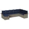 vidaXL Gartensofa-set mit Kissen mit Speicher 8 pcs Poly Rattan