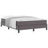 vidaXL Bettrahmen mit Matratze Grau 140 x 190 cm Stoff