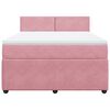 vidaXL Boxspringbett mit Matratze Rosa 140x190 cm Samt