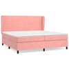 vidaXL Boxspringbett mit Matratze Rosa 200x200 cm Samt