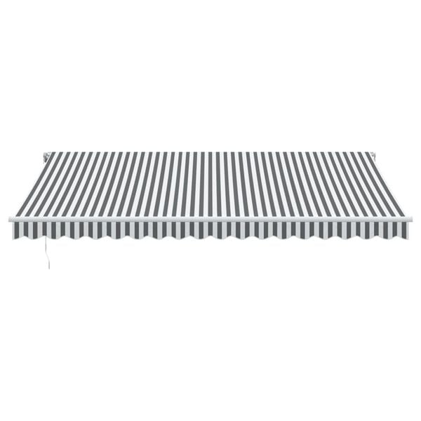 vidaXL Markise Automatisch mit LED Anthrazit & Wei&szlig; 450x350 cm