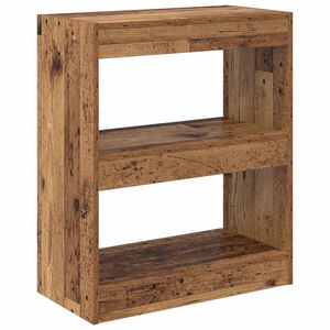 vidaXL B&uuml;cherregal 2 Ebenen 60 x 30 x 72 cm Holzwerkstoff Altholz