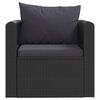 vidaXL 7-tlg. Garten-Lounge-Set mit Auflagen Poly Rattan Schwarz