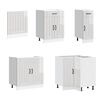 vidaXL 11-tlg. Küchenschrank-Set Lucca Hochglanz-Weiß Holzwerkstoff