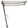 vidaXL Markise Manuell Einziehbar mit LED 350x250 cm Creme