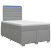vidaXL Boxspringbett mit Matratze Hellgrau 120 x 200 cm Stoff