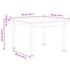 vidaXL Couchtisch Wei&szlig; 50 x 50 x 36 cm Massives Kiefernholz
