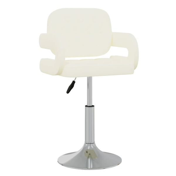 vidaXL Barhocker Creme Kunstleder