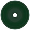 vidaXL Luxuri&ouml;ses Waschbecken Rund Matt Dunkelgr&uuml;n 40x15 cm Keramik