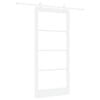 vidaXL Schiebet&uuml;r Wei&szlig; 93 x 202 cm Massivholz Kiefer und Glas