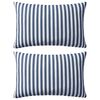 vidaXL Gartenkissen 2 Stk. Streifenmuster 60 x 40 cm Marineblau
