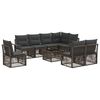 vidaXL Gartensofa-set 9 pcs Grau Poly-Rattan