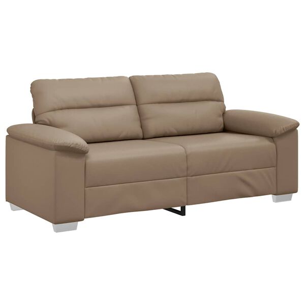vidaXL 2-Sitzer-Sofa Cappuccino 140 cm Kunstleder