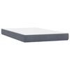 vidaXL Boxspringbett mit Matratze & LED Dunkelgrau 120x220 cm Samt