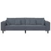 vidaXL Sofa mit Kissen Dunkelgrau 250 x 77 x 76 cm Samt
