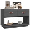 vidaXL TV-Schrank Grau 90x40x60 cm Massivholz Kiefer