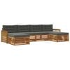 vidaXL Outdoor-Sofagarnitur 6 stk. Natur und Anthrazit