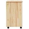 vidaXL Rollcontainer mit Schubladen MOSS Klarlack 53 x 39 x 65,5 cm