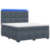 vidaXL Boxspringbett mit Matratze Dunkelgrau 200 x 200 cm Samt